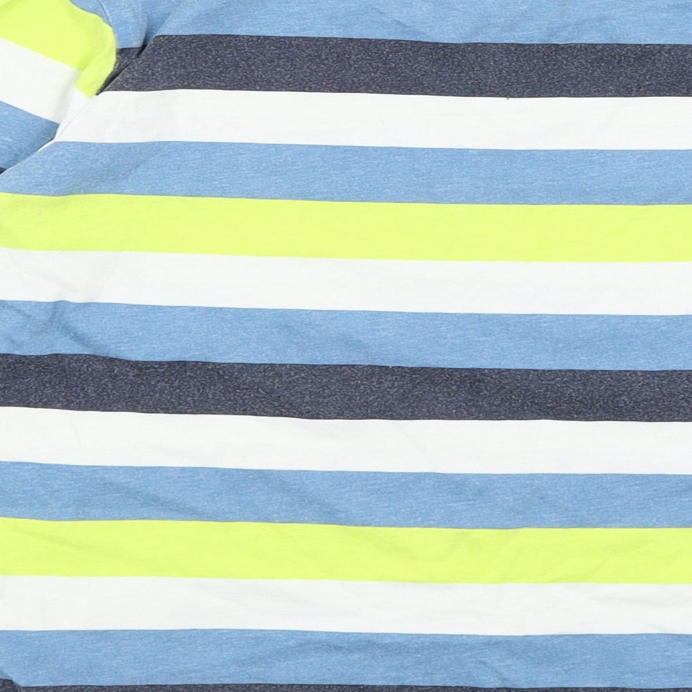 H&M Boys Blue Striped  Basic T-Shirt Size 9-10 Years
