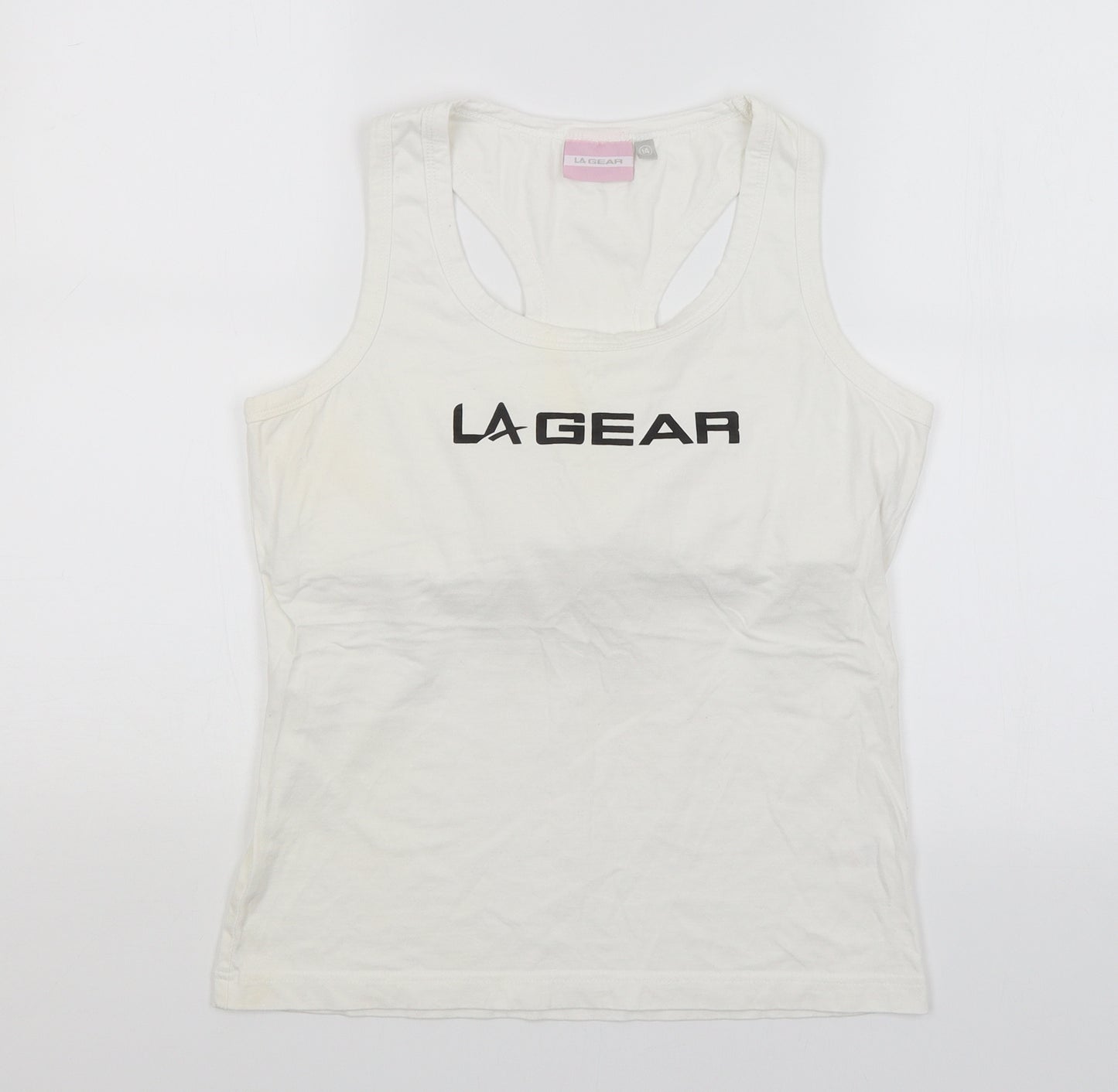 LA Gear Womens White   Basic Tank Size 14