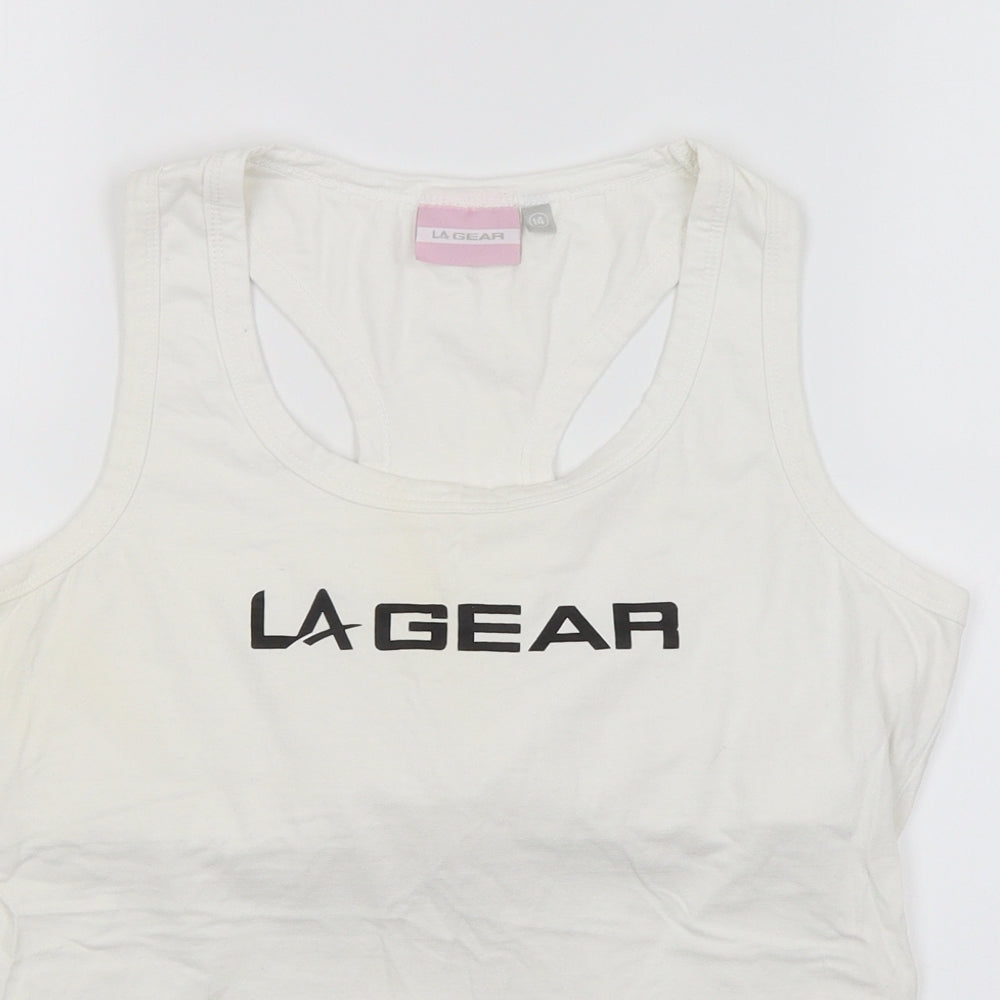 LA Gear Womens White   Basic Tank Size 14