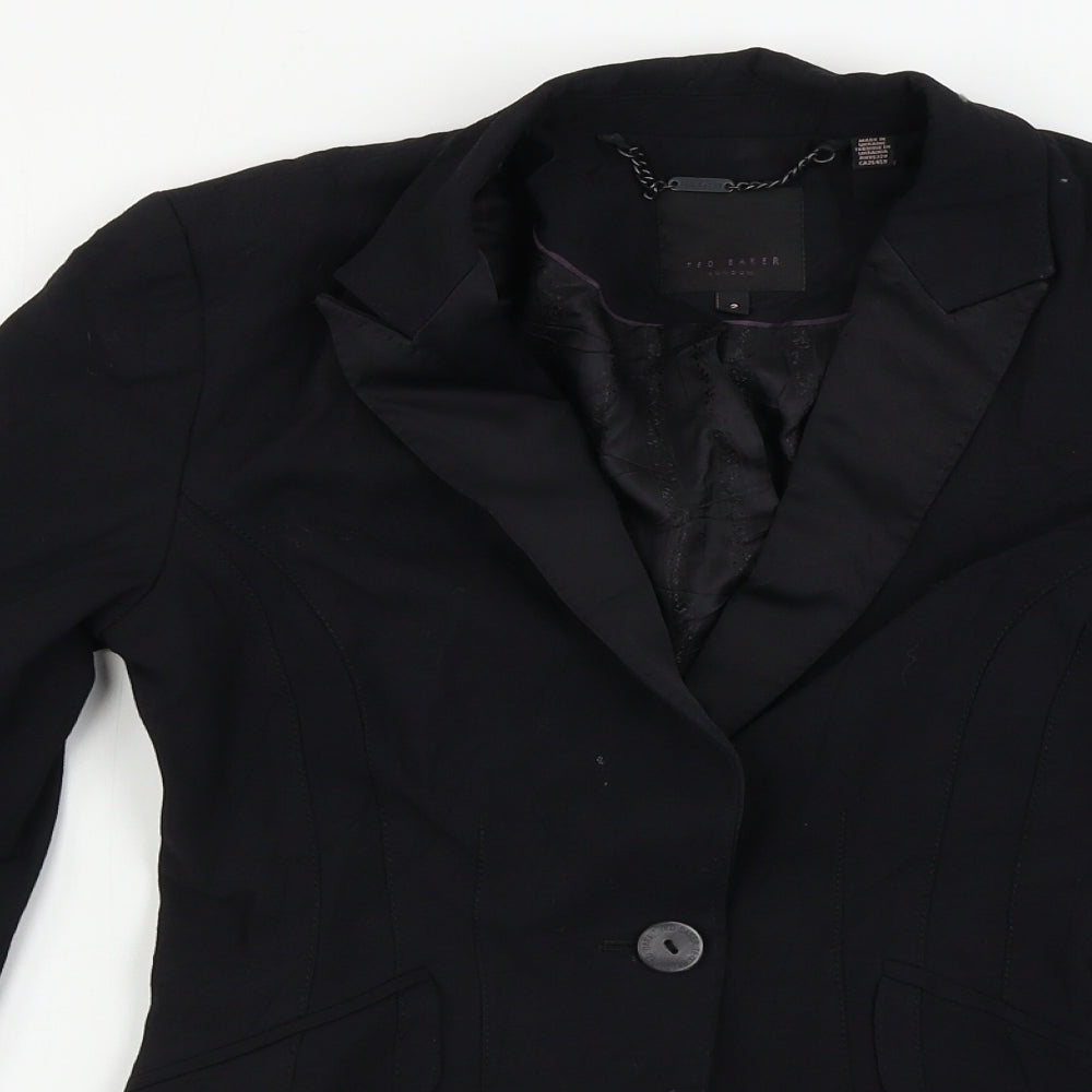 Ted Baker  Womens Black   Jacket Blazer Size S