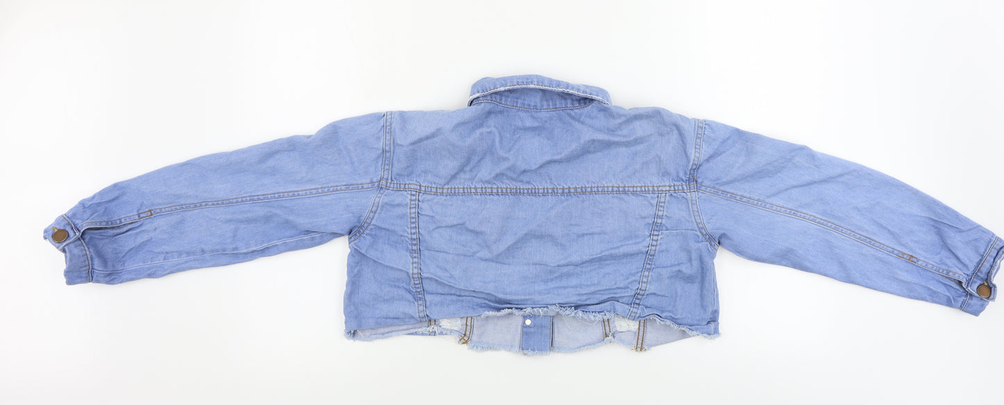 PRETTYLITTLETHING Womens Blue   Jacket Coat Size 6
