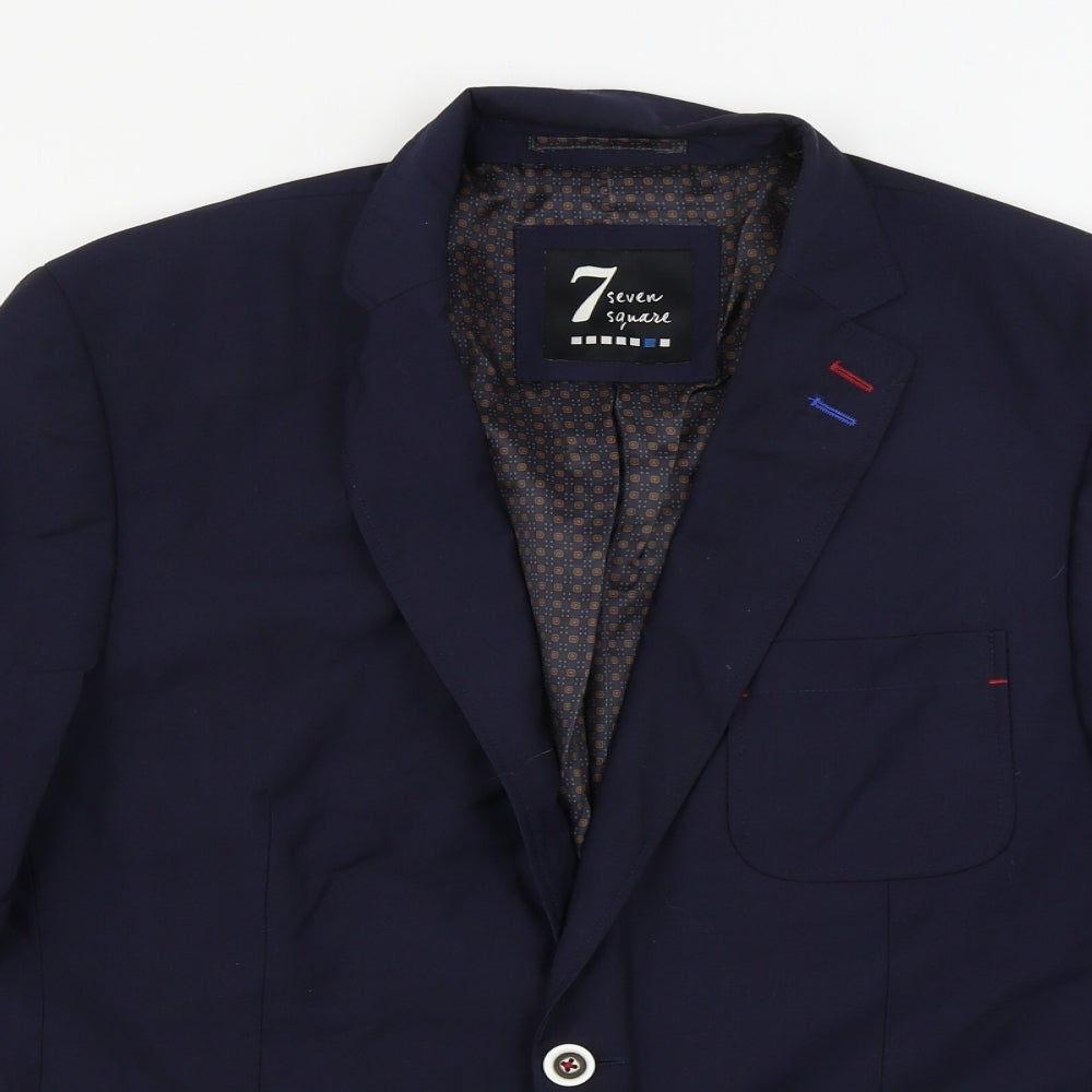 seven square Mens Blue   Jacket Blazer Size 50