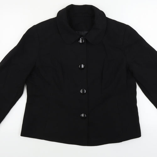 Preworn  Womens Black   Jacket Blazer Size 40
