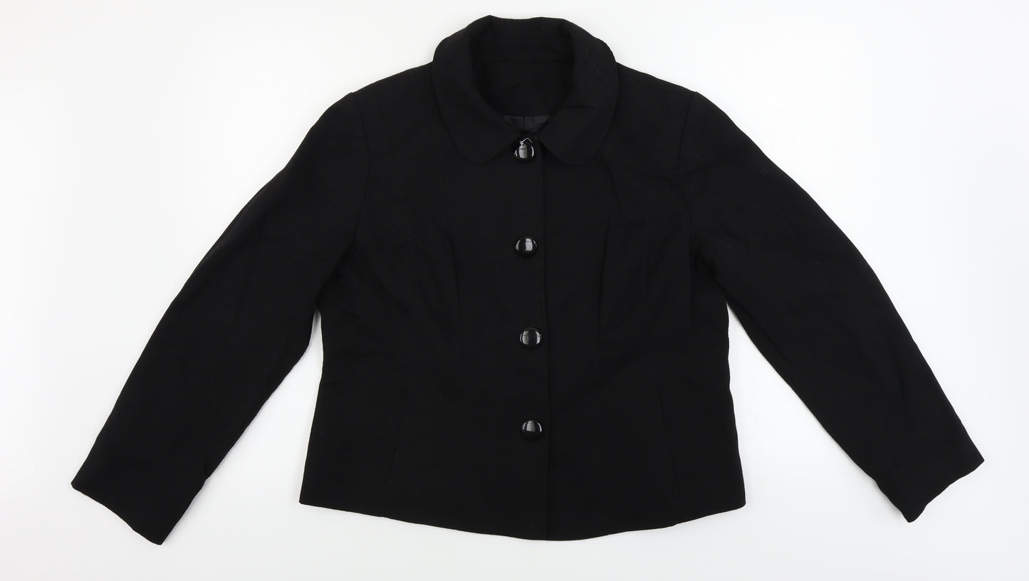 Preworn  Womens Black   Jacket Blazer Size 40