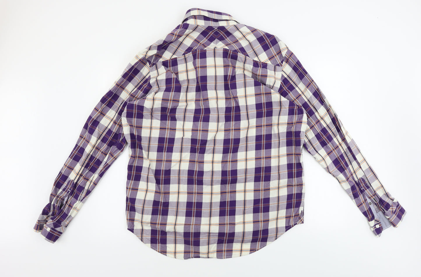 Timberland Mens White Check   Button-Up Size XL