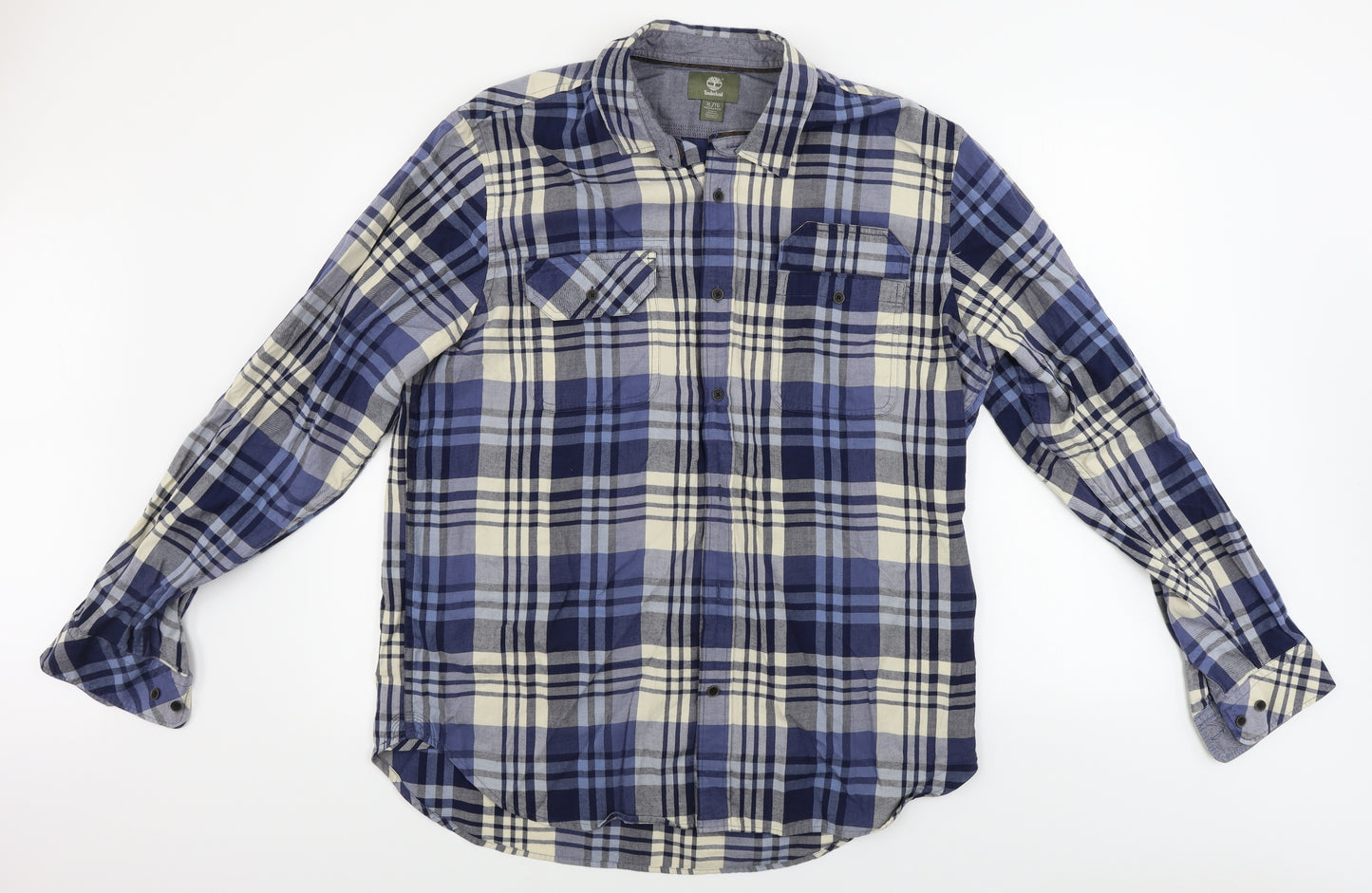 Timberland  Mens Blue Check   Button-Up Size XL