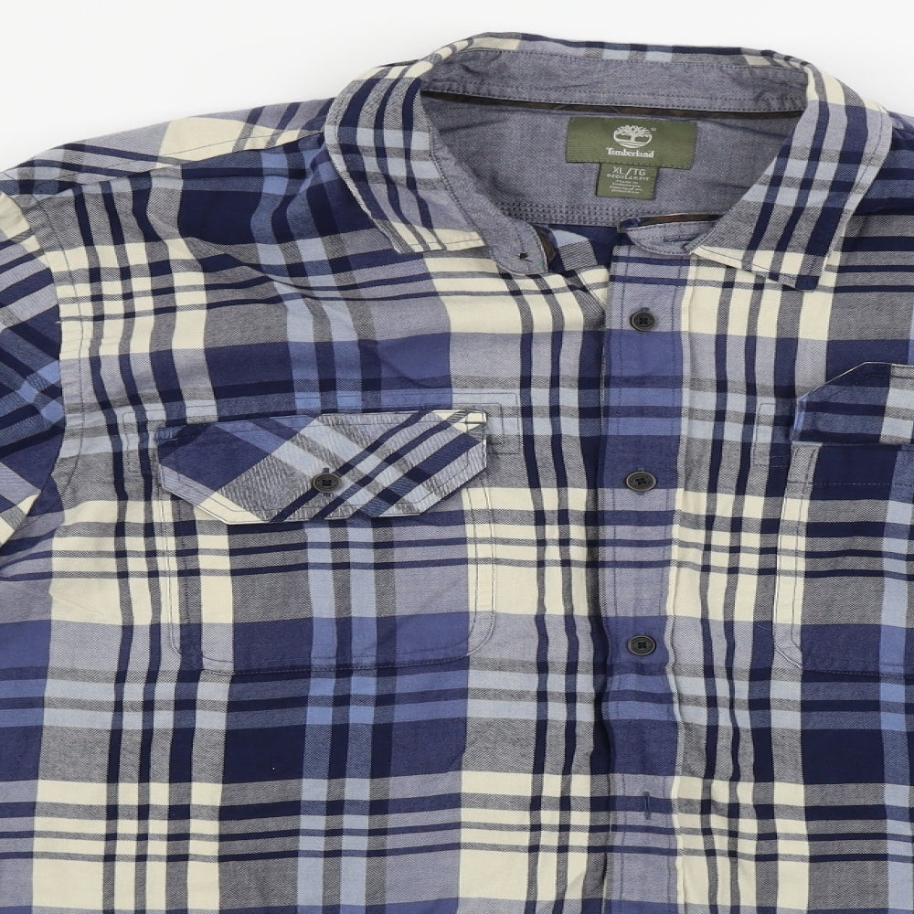 Timberland  Mens Blue Check   Button-Up Size XL