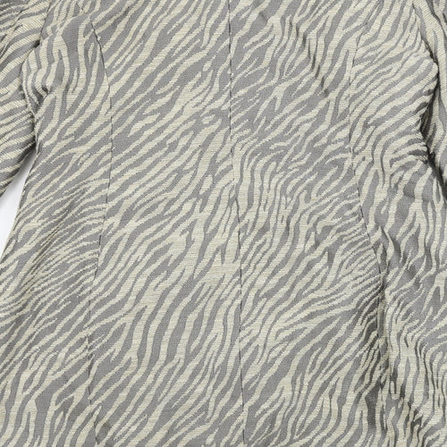 pbo  Womens Beige Animal Print  Jacket Coat Size 10