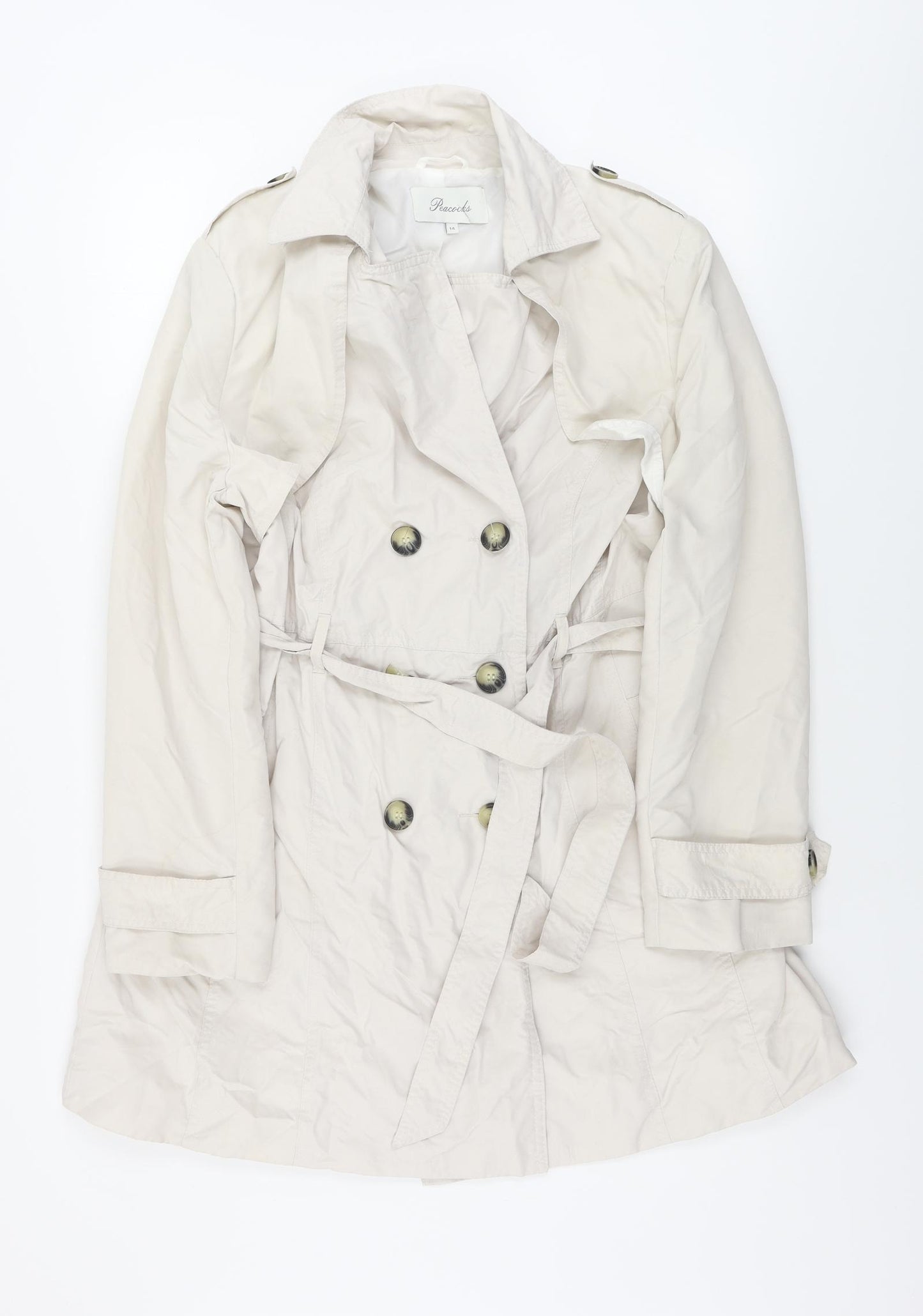 Peacocks  Womens Beige   Jacket Coat Size 14