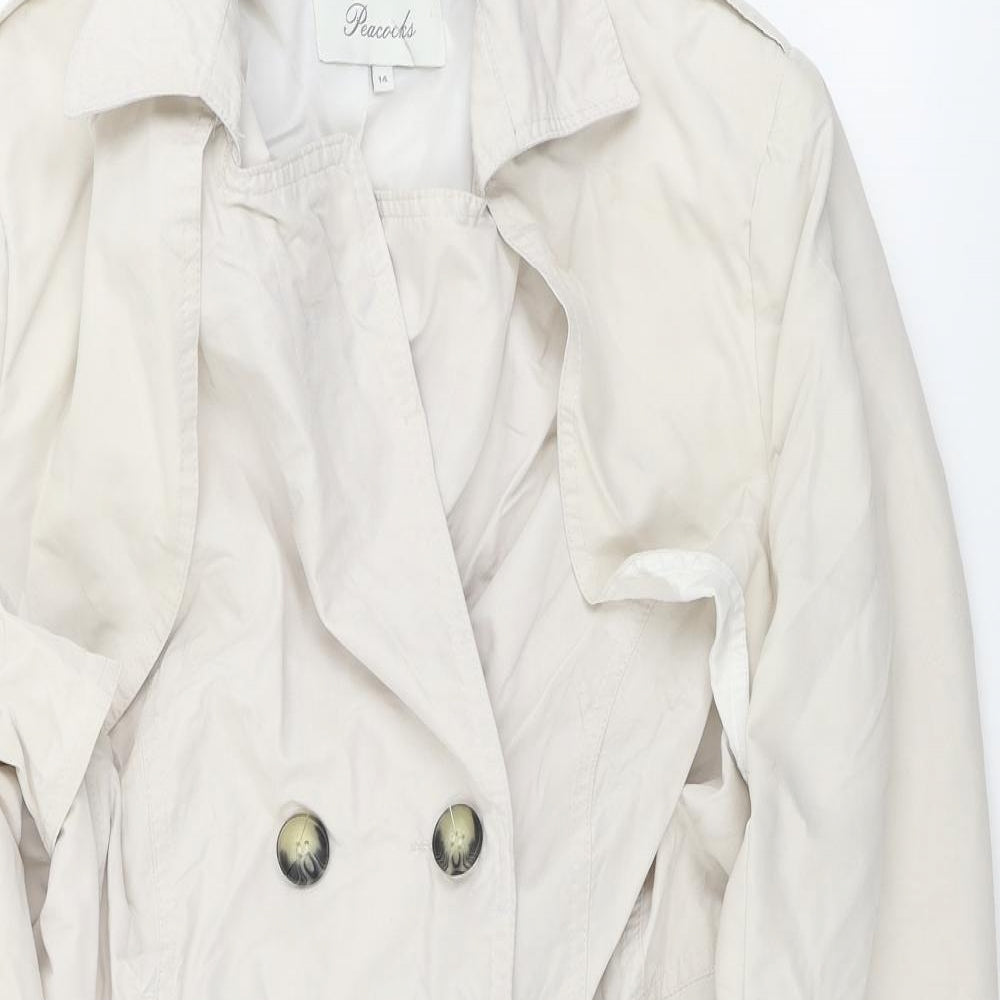 Peacocks  Womens Beige   Jacket Coat Size 14