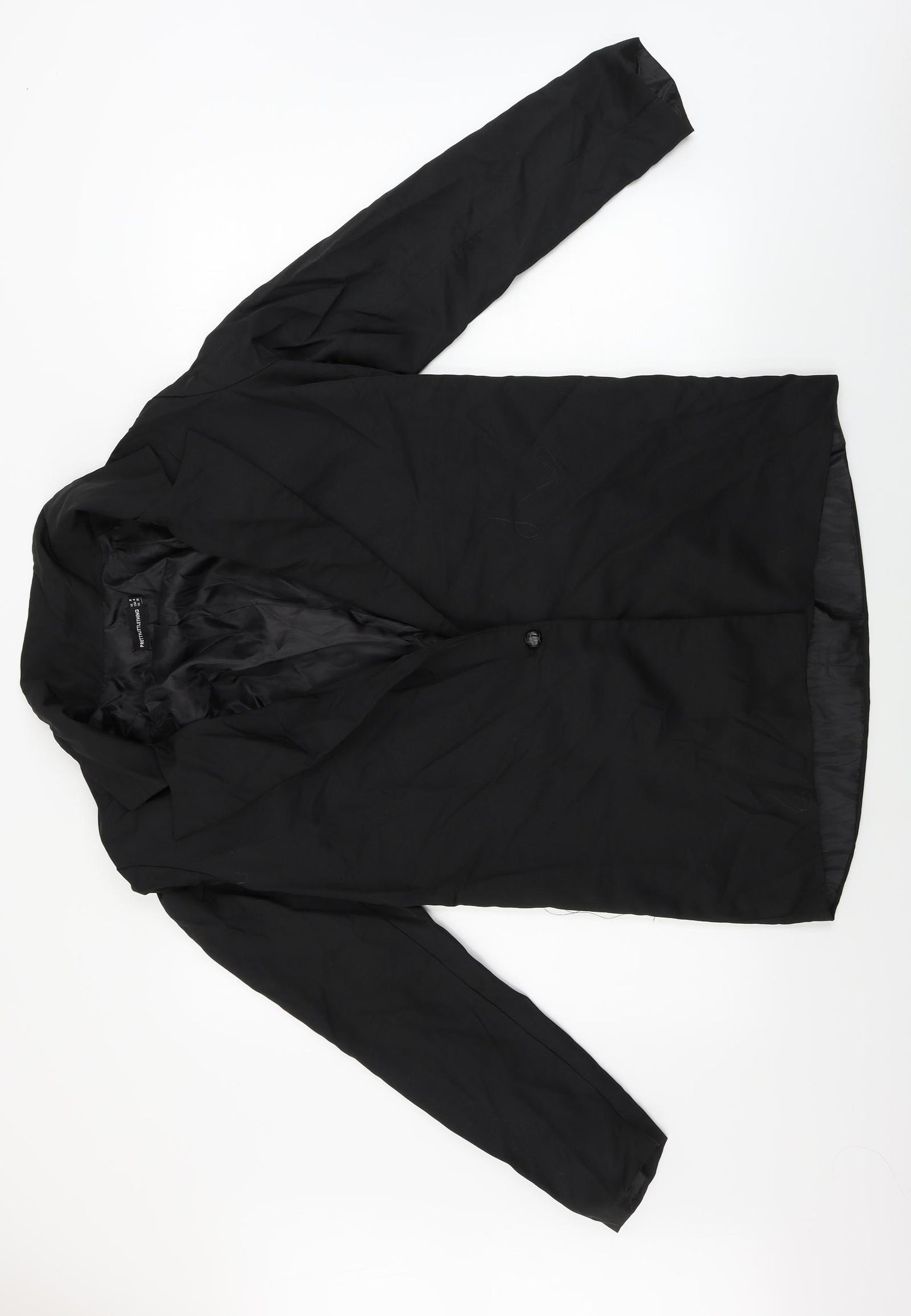 PRETTYLITTLETHING  Womens Black   Jacket Blazer Size 8
