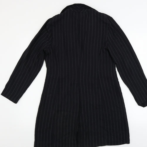 Essentials  Womens Blue Striped  Jacket Blazer Size 12
