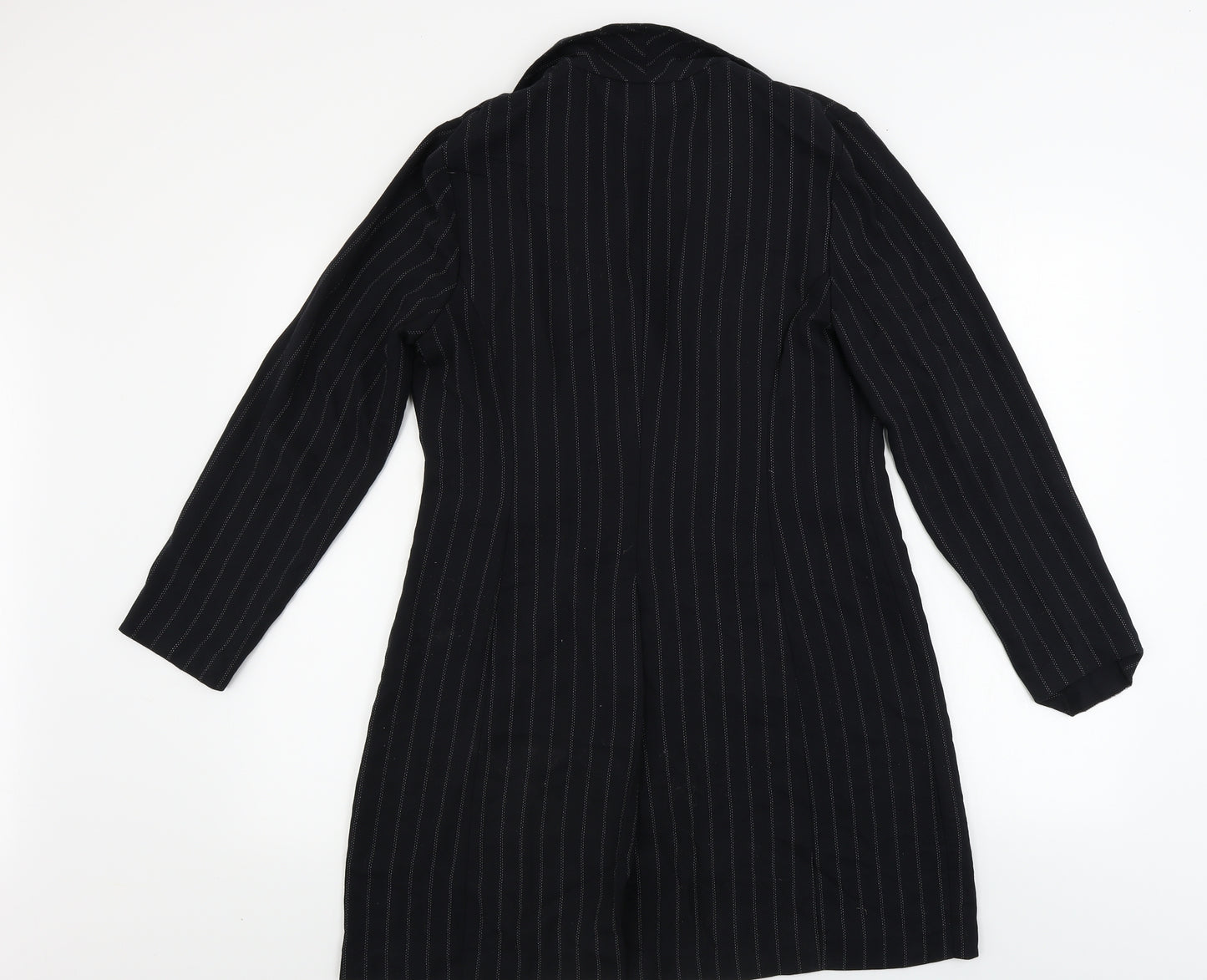 Essentials  Womens Blue Striped  Jacket Blazer Size 12