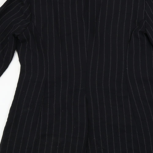 Essentials  Womens Blue Striped  Jacket Blazer Size 12