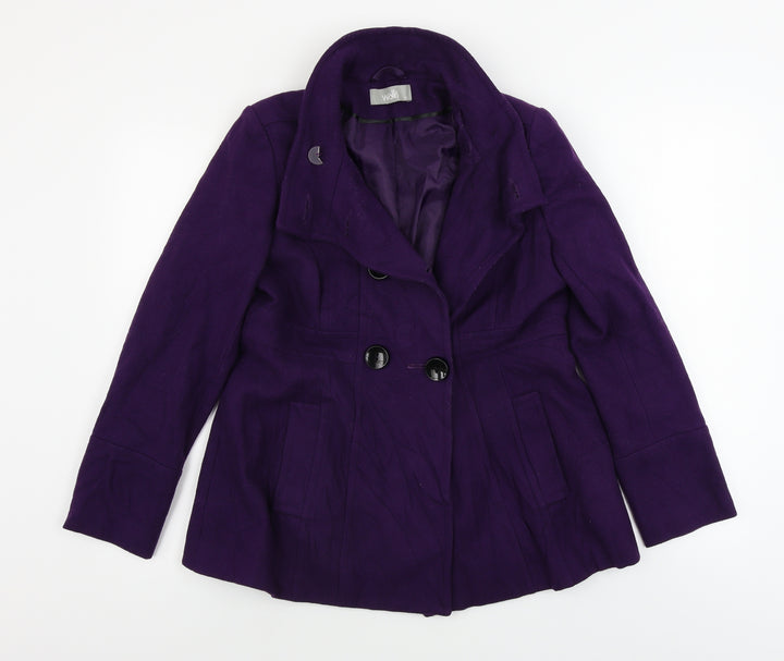 Wallis  Womens Purple   Jacket Coat Size 12
