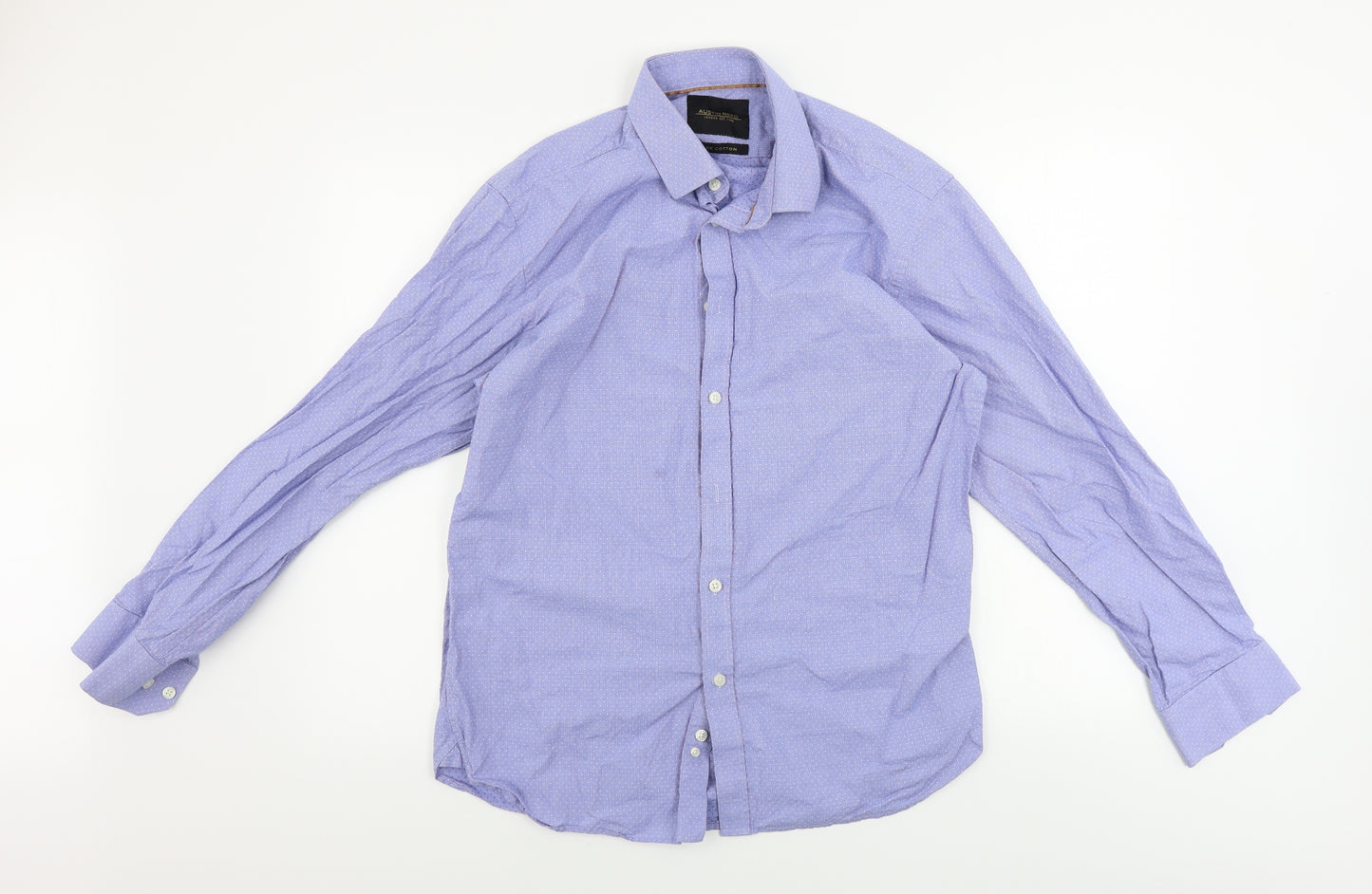 Austin Reed  Mens Blue    Dress Shirt Size 16