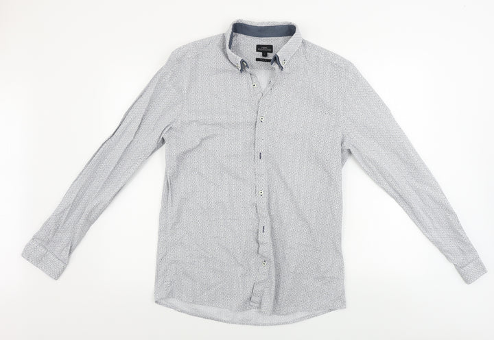 NEXT  Mens Blue    Button-Up Size L