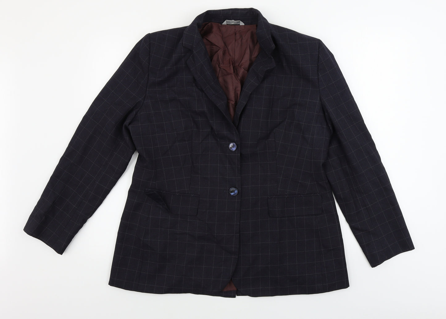 Marks and Spencer  Womens Black Check  Jacket Blazer Size 16