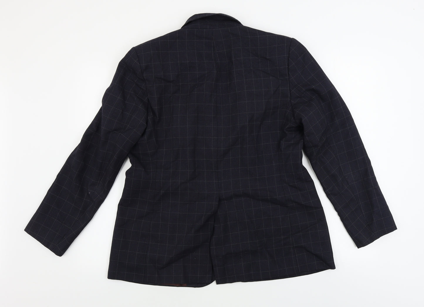 Marks and Spencer  Womens Black Check  Jacket Blazer Size 16