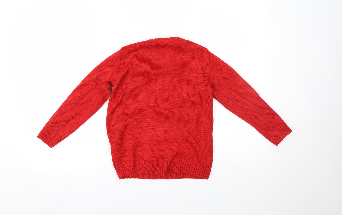 F&F Boys Red   Pullover Jumper Size 6-7 Years