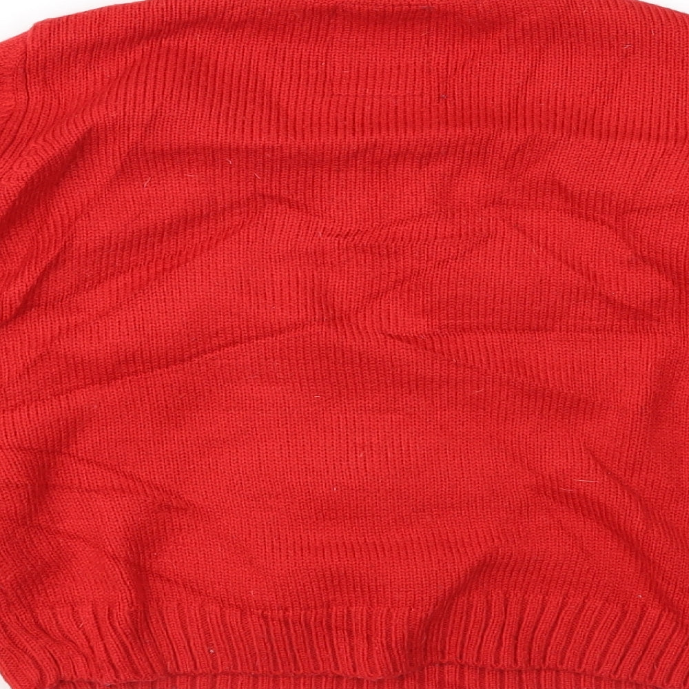 F&F Boys Red   Pullover Jumper Size 6-7 Years