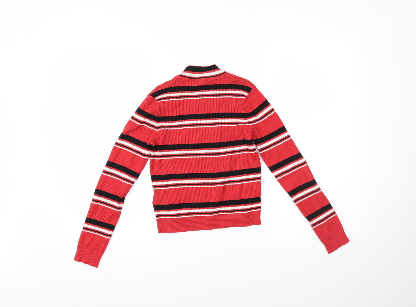 H&M Womens Red Striped  Basic Blouse Size S
