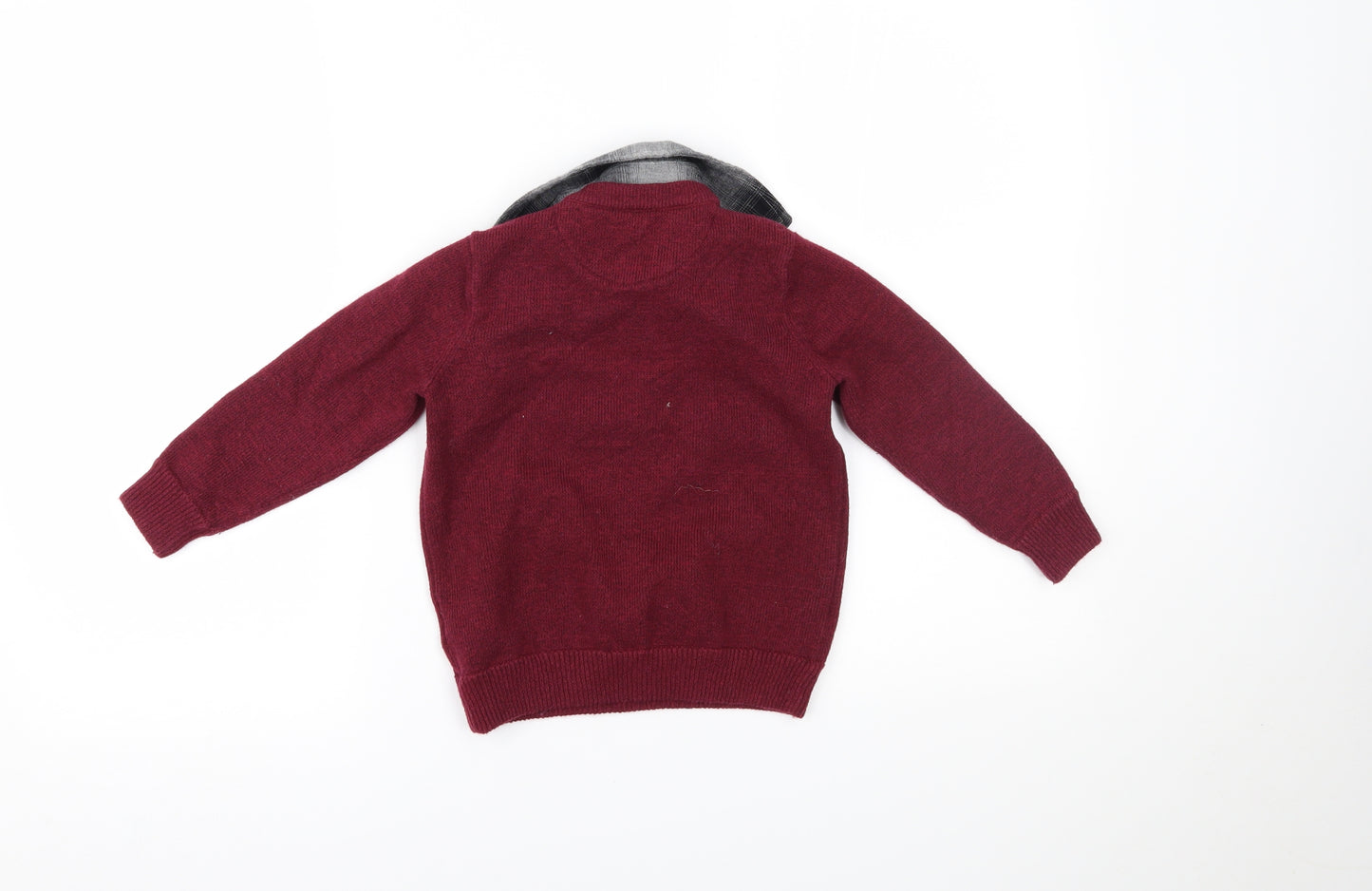 Marks and Spencer Boys Red   Pullover Jumper Size 3-4 Years