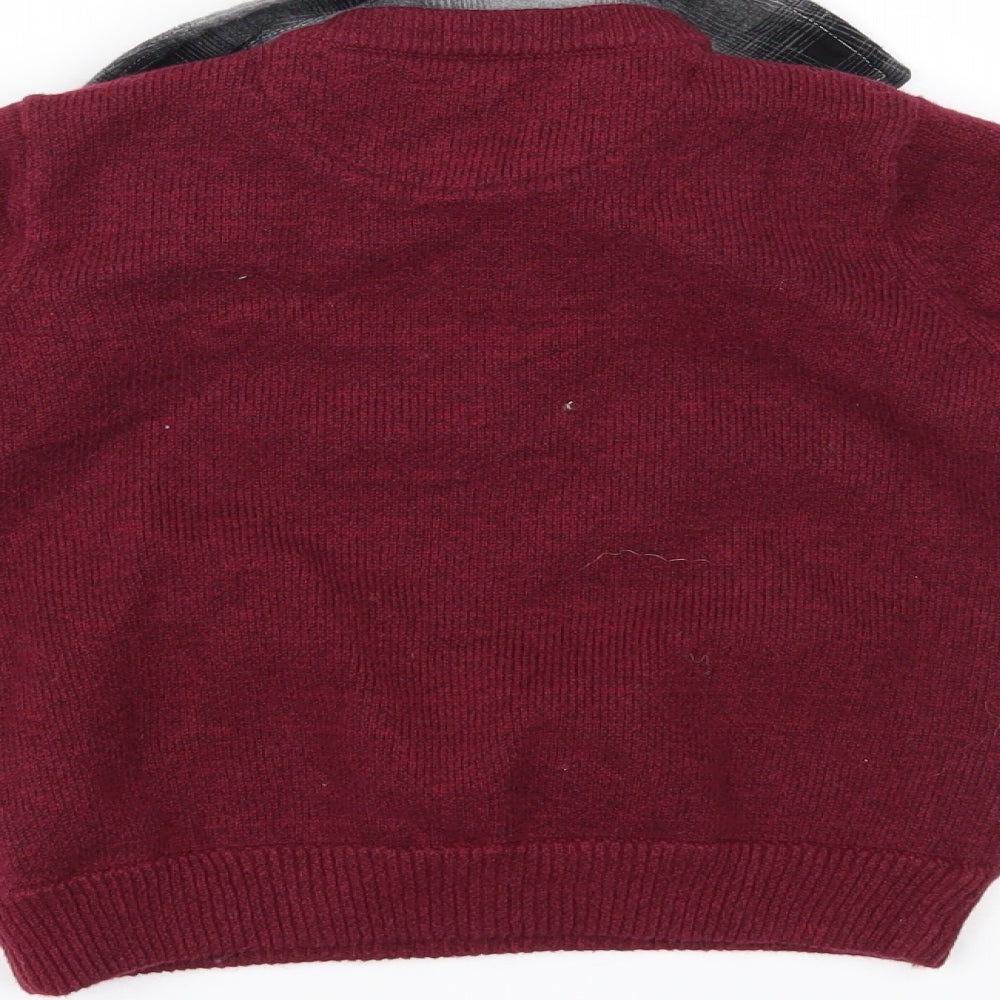 Marks and Spencer Boys Red   Pullover Jumper Size 3-4 Years