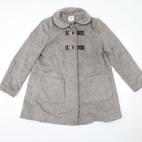 TU Womens Beige   Overcoat Coat Size 14