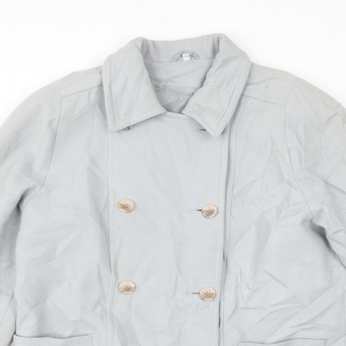 edinburgh collection Womens Blue   Motorcycle Jacket Coat Size 12