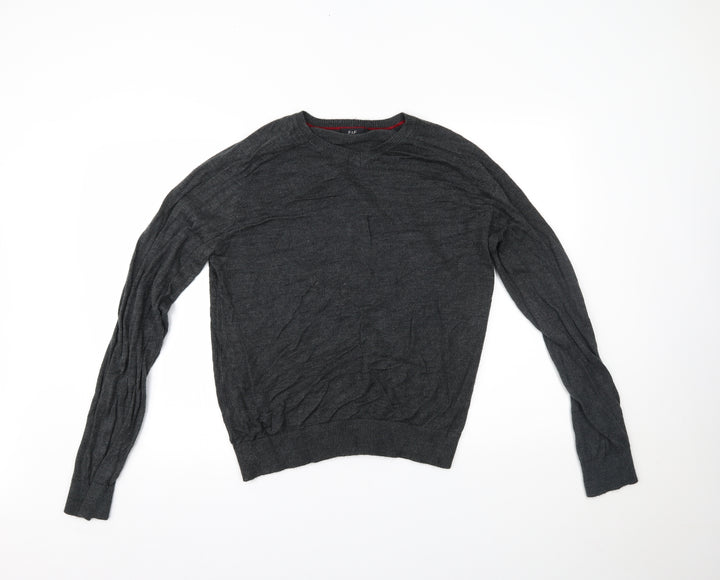 F&F Mens Grey Pullover Jumper Size M