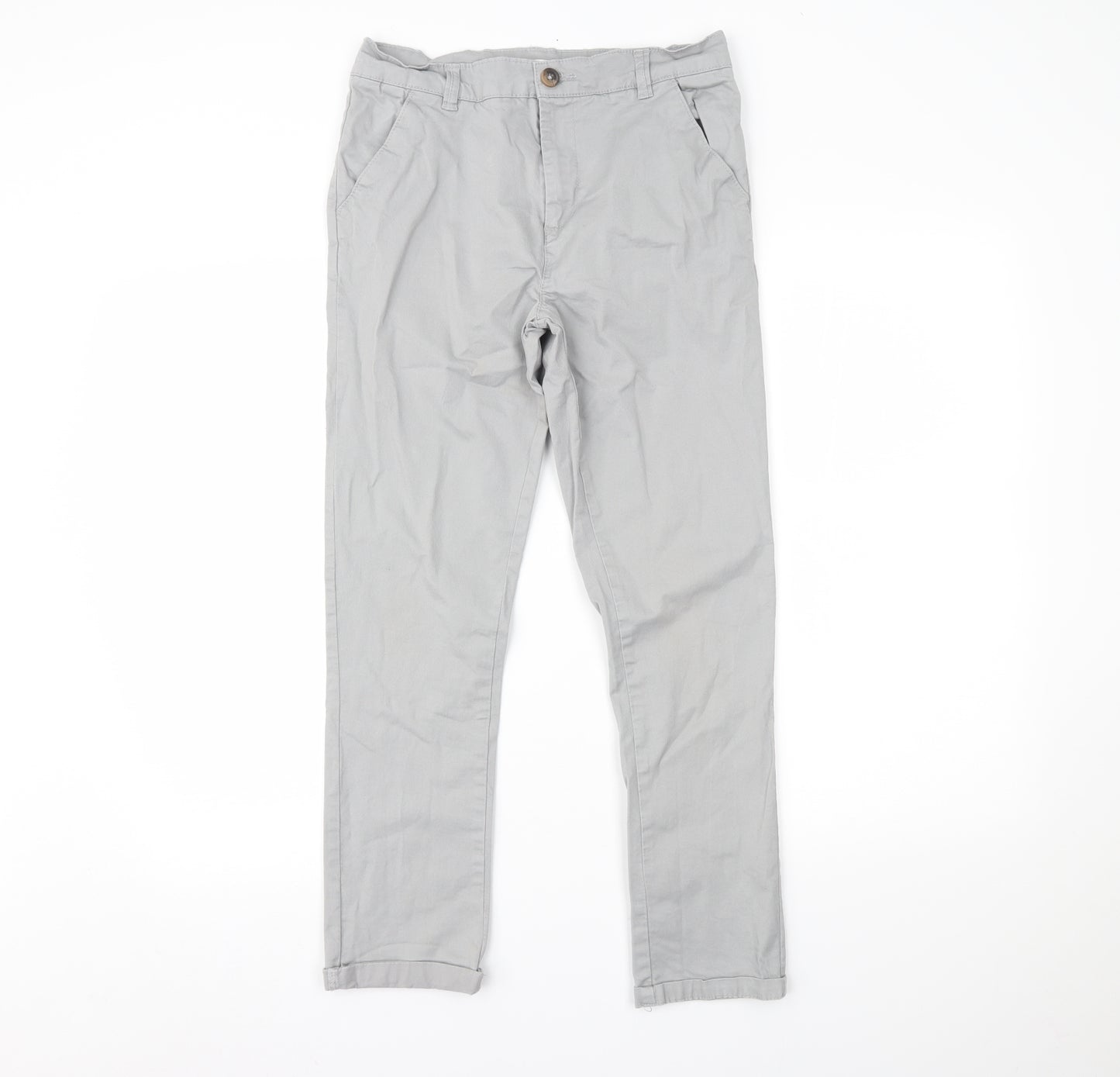 Blue Zoo Boys Grey   Chino Trousers Size 13 Years