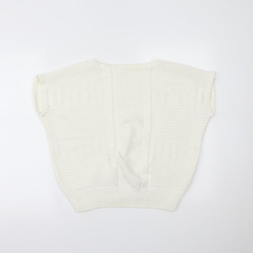 Preworn Womens White   Basic T-Shirt Size 16