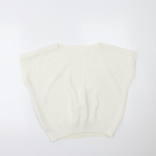 Preworn Womens White   Basic T-Shirt Size 16