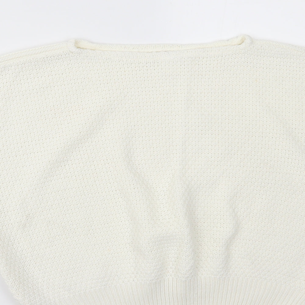 Preworn Womens White   Basic T-Shirt Size 16