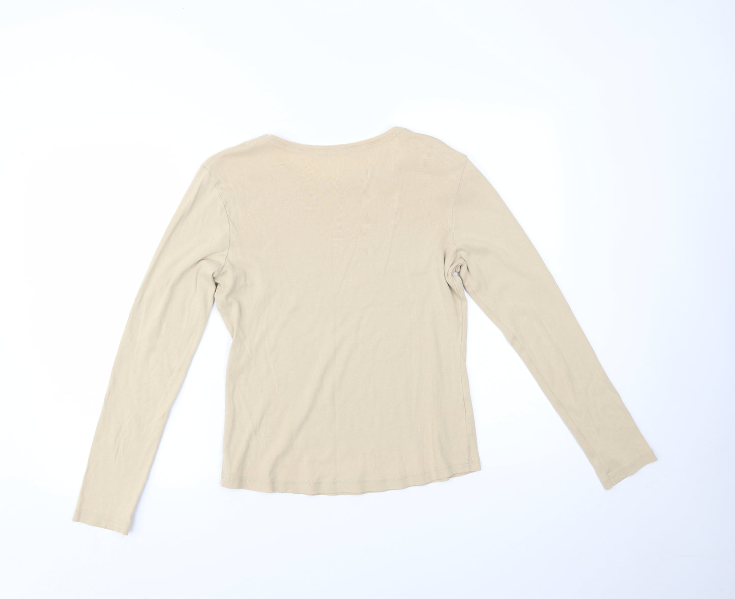 Preworn Womens Beige   Basic Blouse Size 14