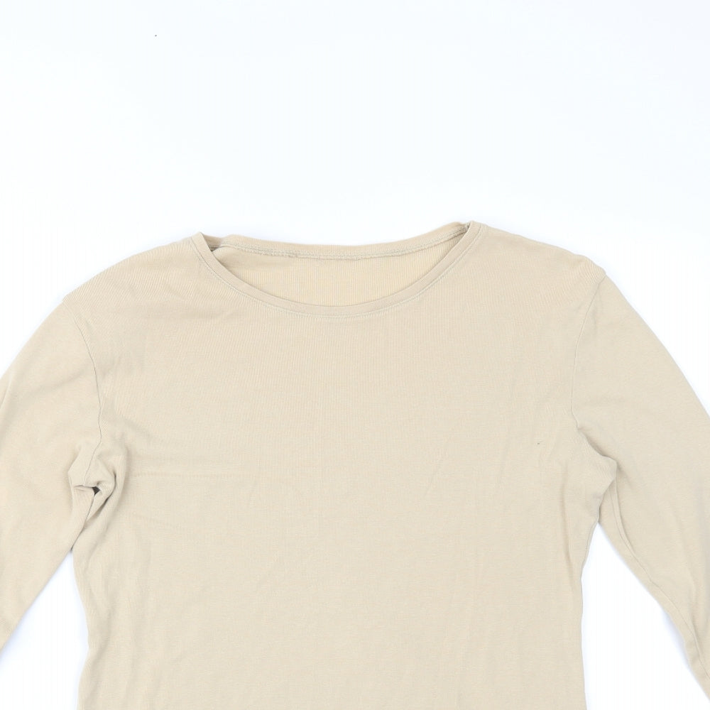Preworn Womens Beige   Basic Blouse Size 14