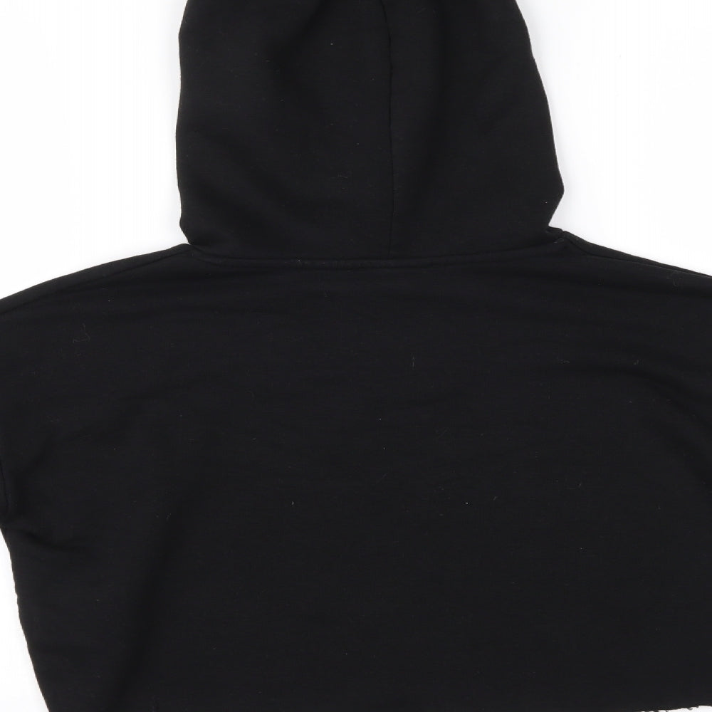 New Look Girls Black   Pullover Hoodie Size 10-11 Years