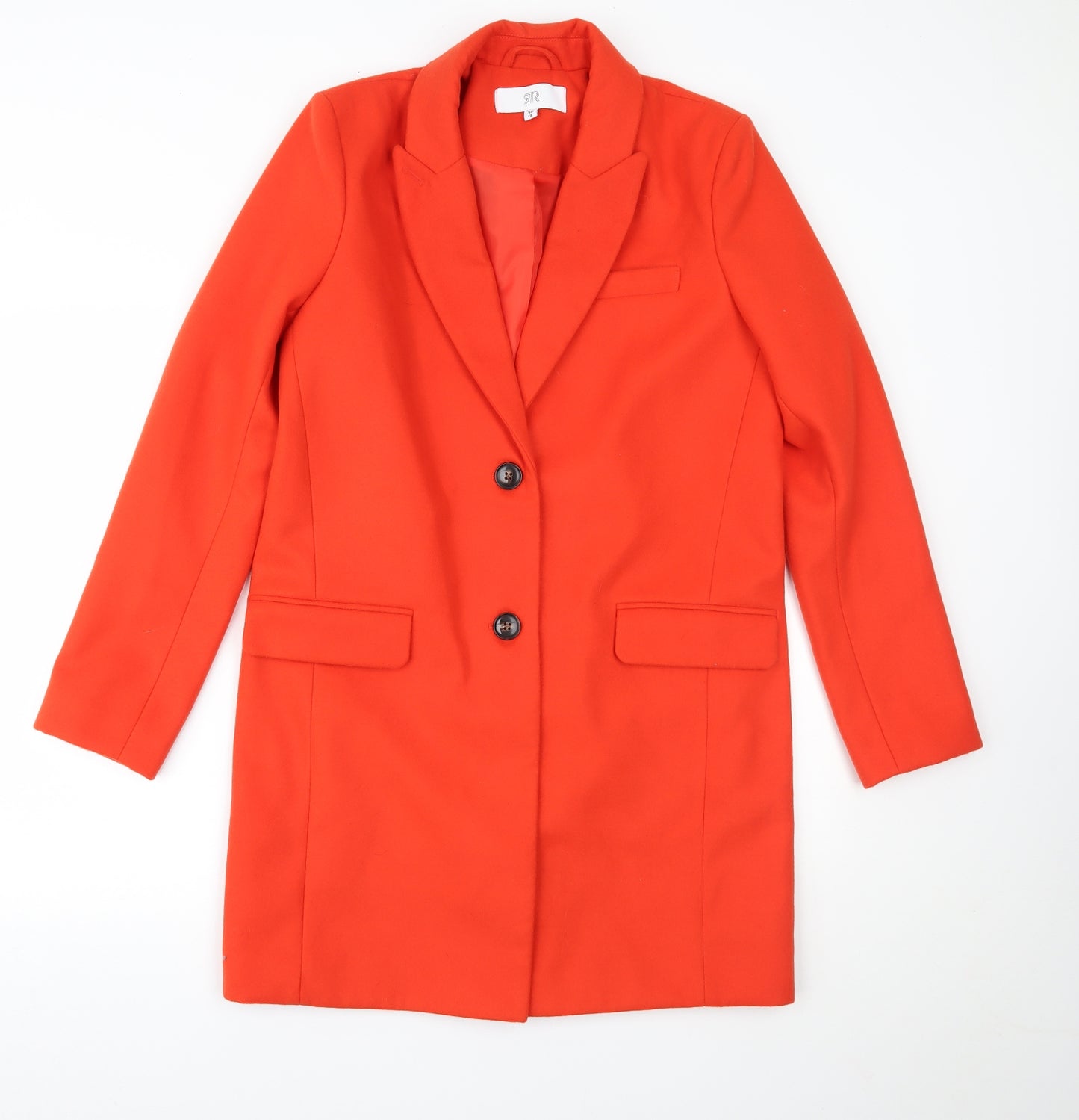 River Island Womens Orange   Overcoat Coat Size 10