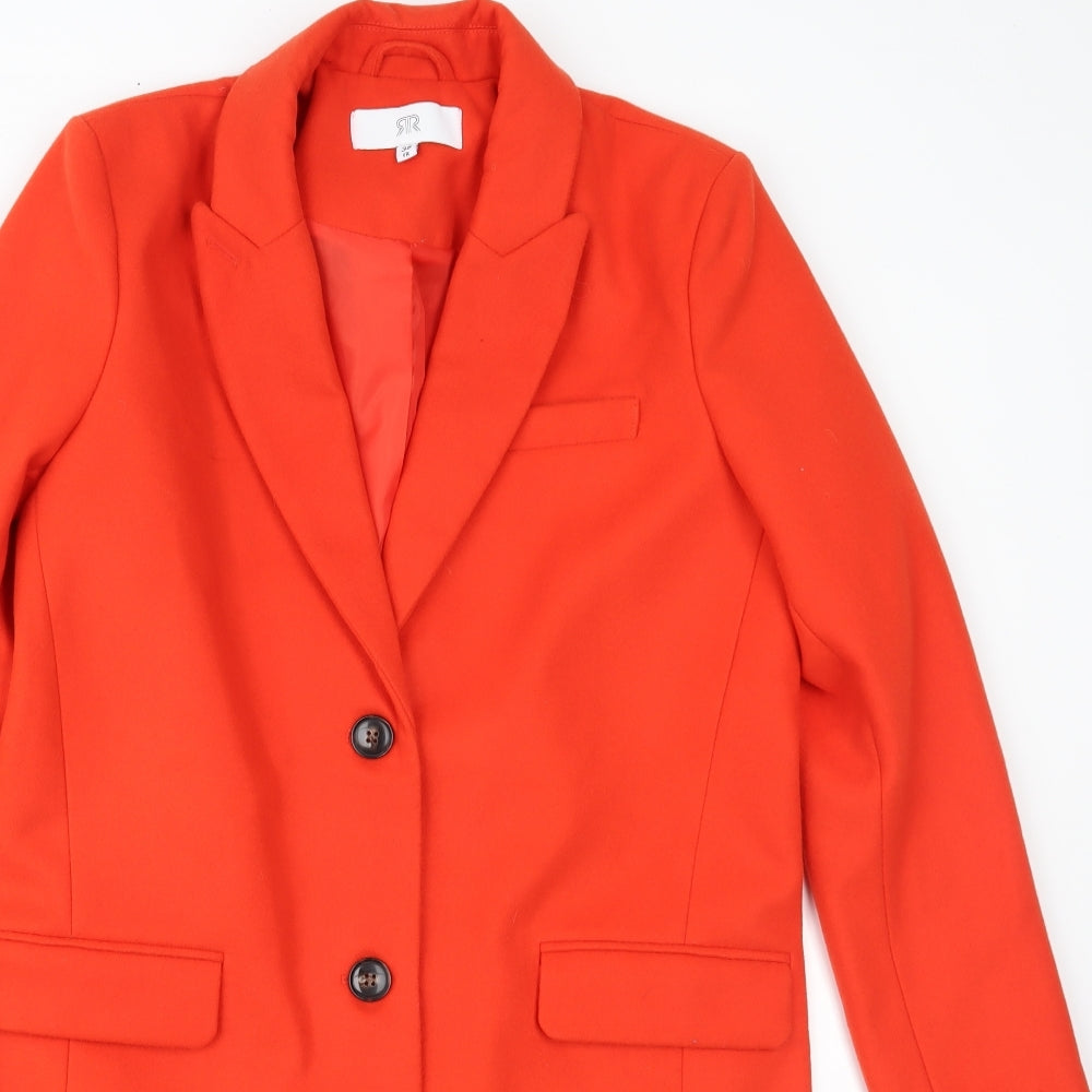 River Island Womens Orange   Overcoat Coat Size 10