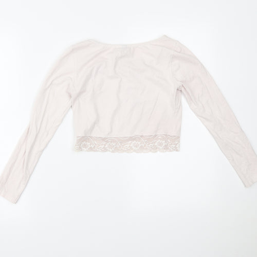 H&M Womens Pink   Cropped Blouse Size S