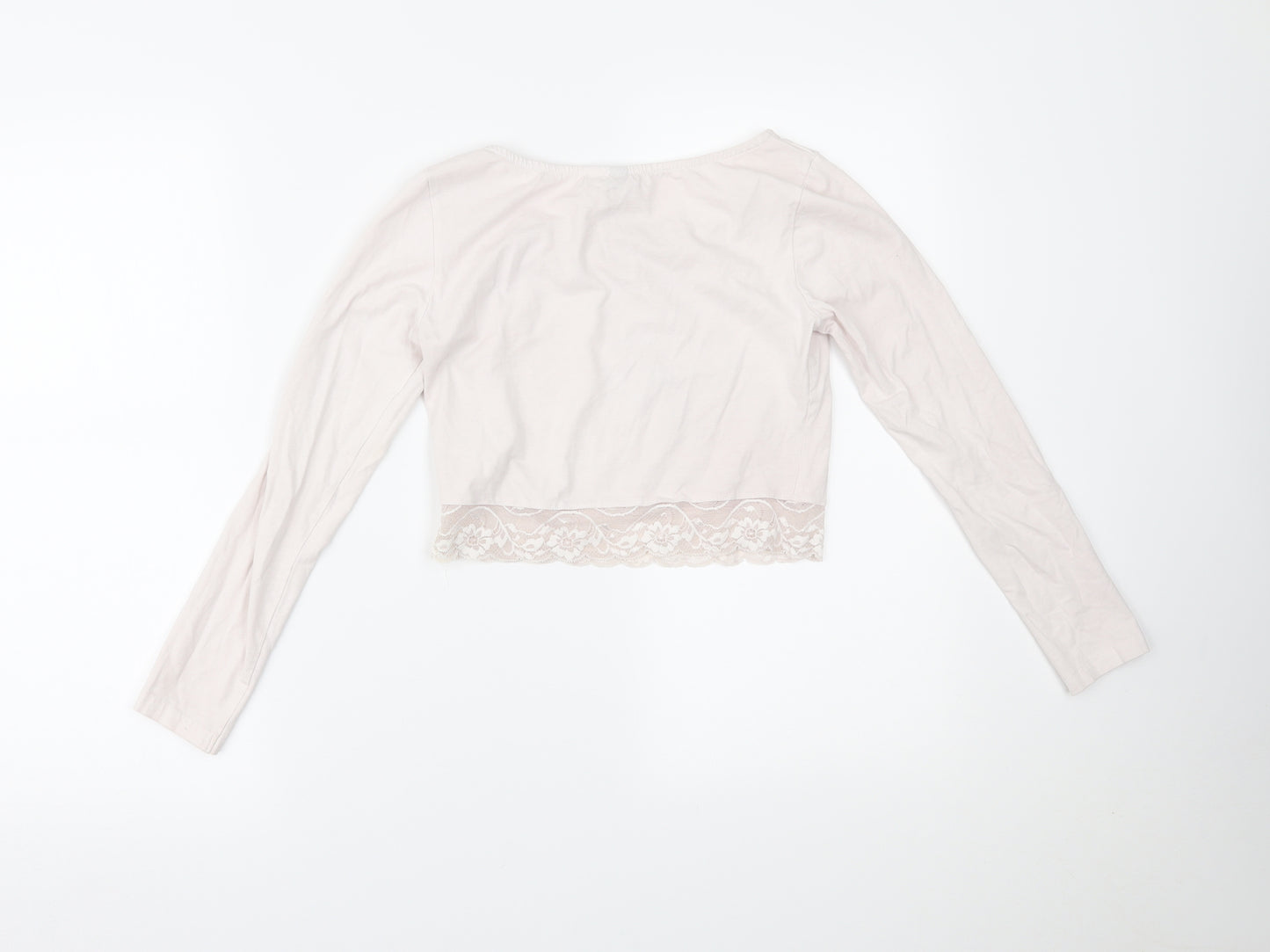 H&M Womens Pink   Cropped Blouse Size S