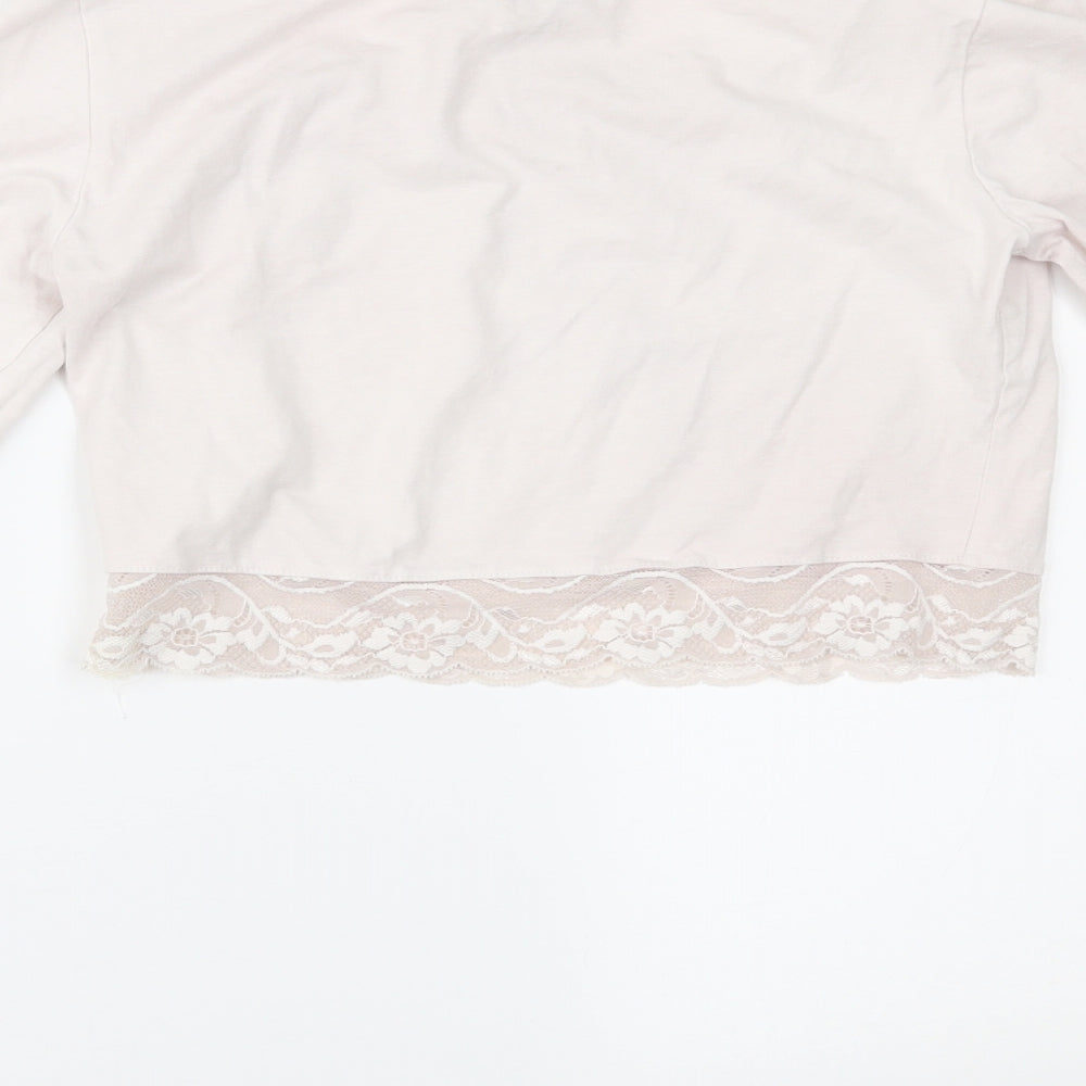 H&M Womens Pink   Cropped Blouse Size S