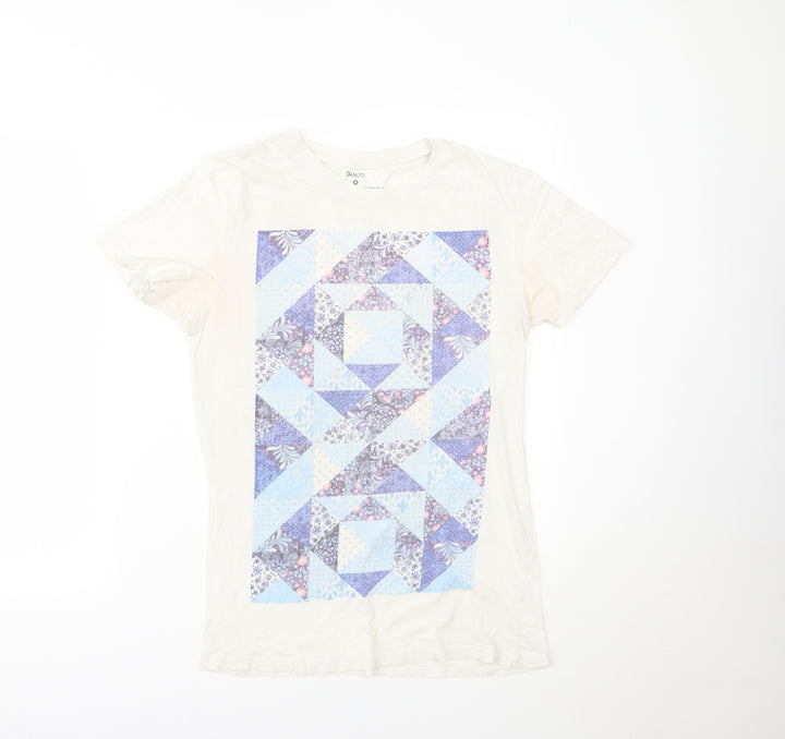 DNM73 Mens White T-Shirt Size S