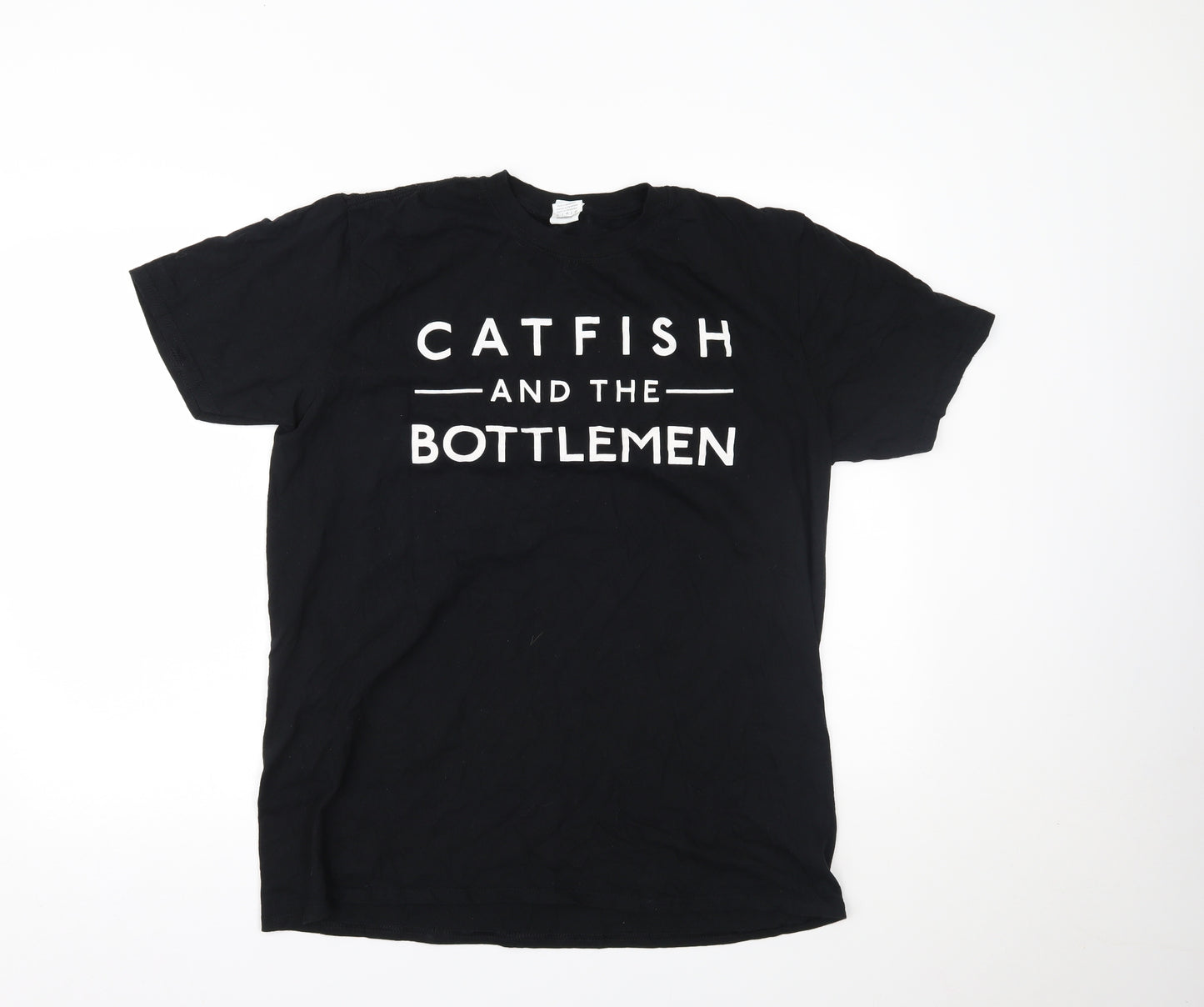 Gildan Mens Black    T-Shirt Size L