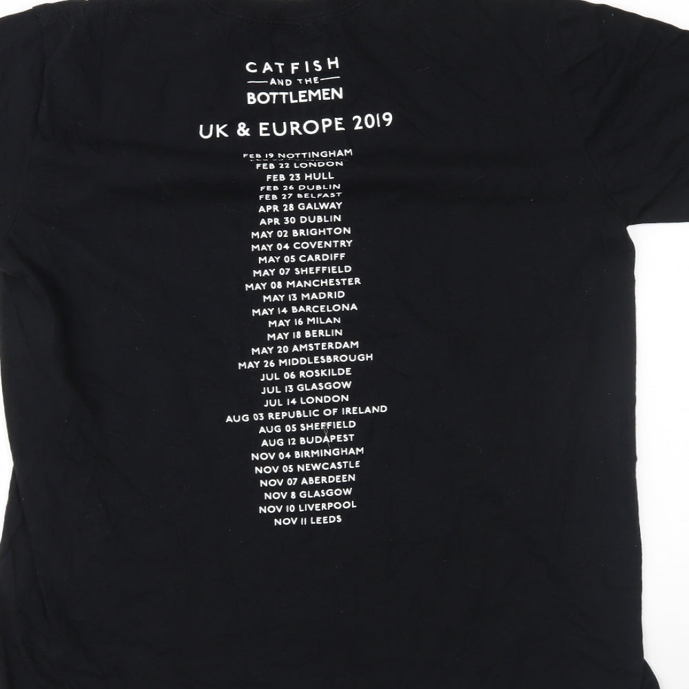 Gildan Mens Black    T-Shirt Size L