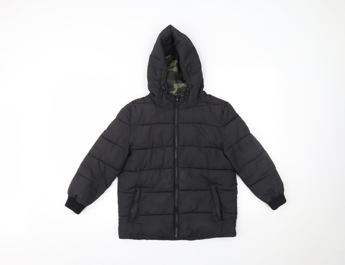 River Island Boys Black   Puffer Jacket Coat Size 7-8 Years