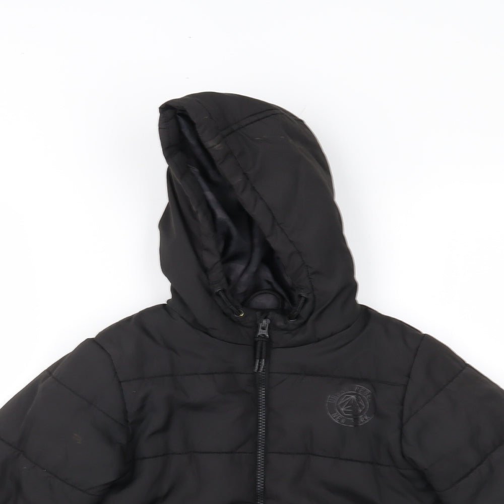 Matalan Boys Black   Puffer Jacket Coat Size 7 Years
