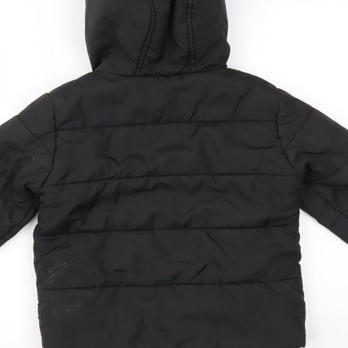 Matalan Boys Black   Puffer Jacket Coat Size 7 Years