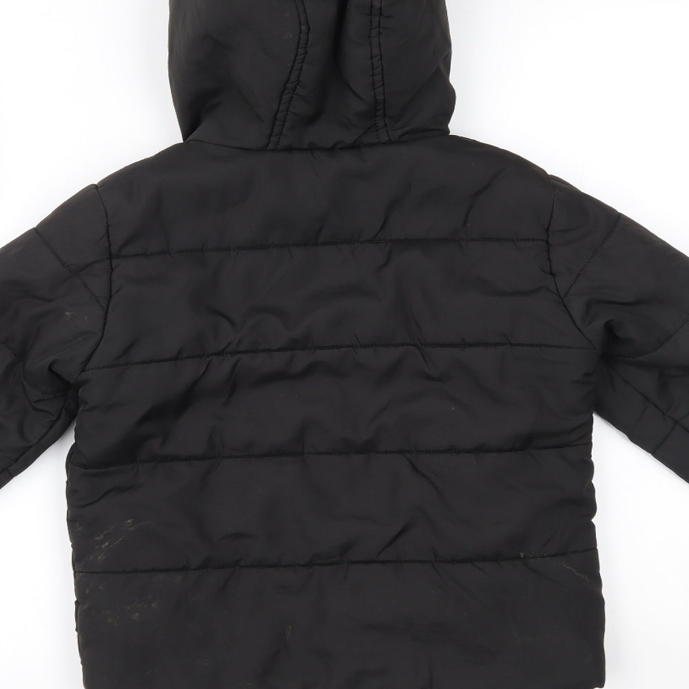Matalan Boys Black   Puffer Jacket Coat Size 7 Years